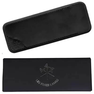 Produktbild: Les Fines Lames Lederetui Sheath Black mit Geschenkverpackung