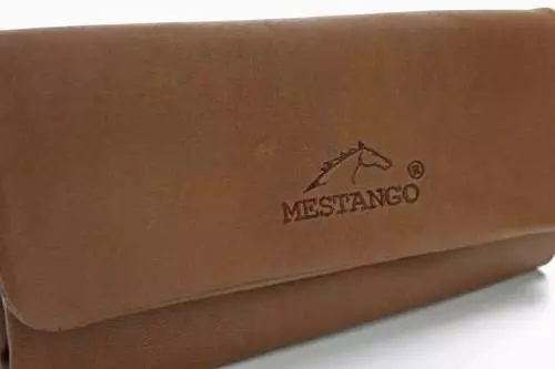 Produktbild: Mestango Kalbsleder dunkelbraun Tabaktasche Drehertasche