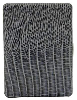 Produktbild: Zigarettenetui Pearl Metall Leder grau Eidechse 9er