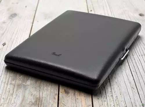 Produktbild: Zigarettenetui Pearl Metall Leder schwarz 9er Szene
