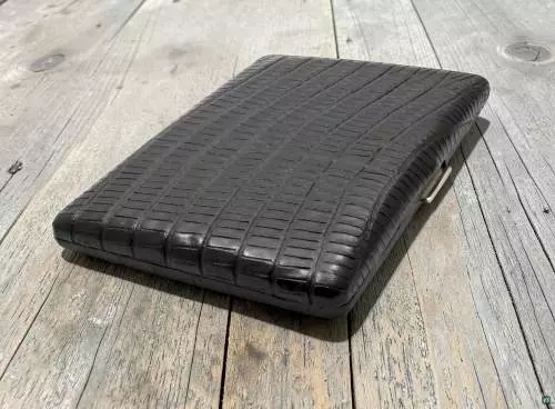 Produktbild: Zigarettenetui Pearl Metall Leder schwarz Eidechse 9er 04980-10