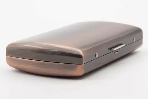 Produktbild: Zigarettenetui Pearl Metall Kupferfarben 12er liegend