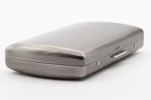 Produktbild: Zigarettenetui Pearl Metall Silberfarben 12er liegend