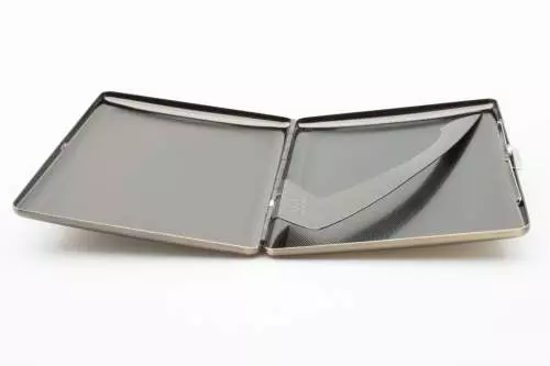 Produktbild: Zigarettenetui Pearl Metall messingfarben 9er offen