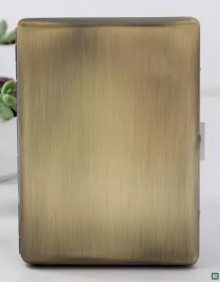 Produktbild: Zigarettenetui Pearl Metall messingfarben 9er stehend