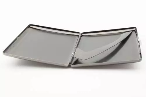 Produktbild: Zigarettenetui Pearl Metall silberfarben 9er offen