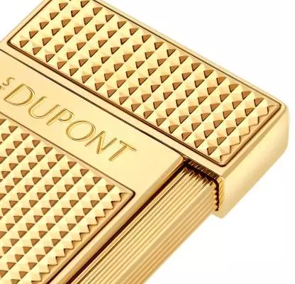 Produktbild: S.T. Dupont Slimmy Feuerzeug gold Diamond Ausschnitt