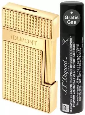 Produktbild: S.T. Dupont Slimmy Feuerzeug gold Diamond 028119