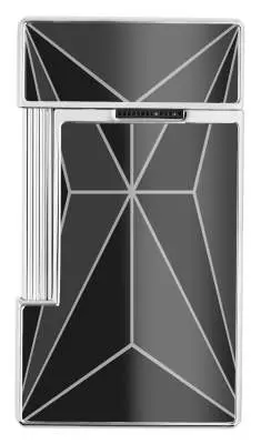 Produktbild: S.T. Dupont Slimmy Fire X Feuerzeug schwarz chrom hinten