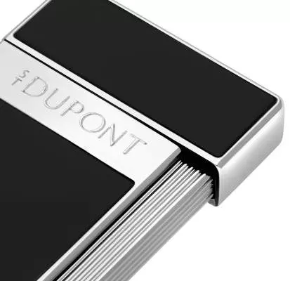Produktbild: S.T. Dupont Slimmy Feuerzeug schwarz chrom Ausschnitt