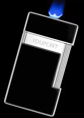 Produktbild: S.T. Dupont Slimmy Feuerzeug schwarz chrom Flamme