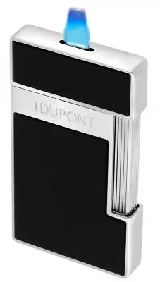 Produktbild: S.T. Dupont Slimmy Feuerzeug schwarz chrom Flamme