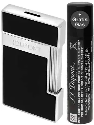 Produktbild: S.T. Dupont Slimmy Feuerzeug schwarz chrom 028221