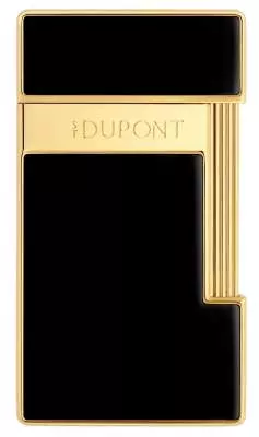 Produktbild: S.T. Dupont Slimmy Feuerzeug schwarz gold vorne