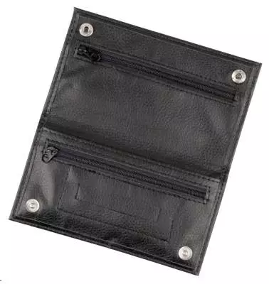 Produktbild: Tabaktasche Kunstleder schwarz offen