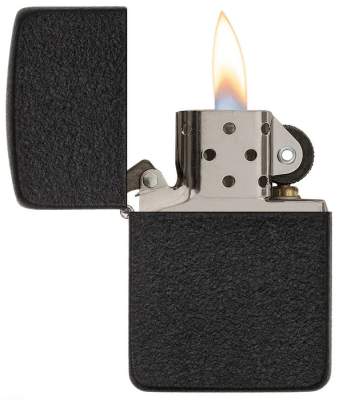 Produktbild: Zippo Black Crackle Replica 1941 Feuerzeug offen