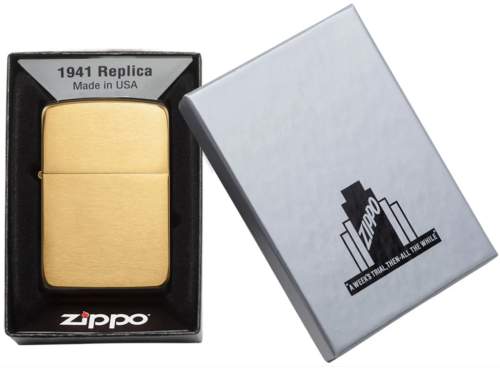 Produktbild: Zippo Chrom gebürstet Replica 1941 Feuerzeug Verpackung