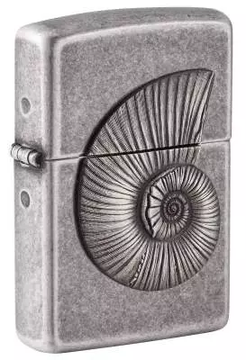 Produktbild: Zippo 2008203 Shell Ammonit in Silber antik Emblem Feuerzeug