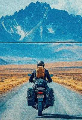 Produktbild: Zippo 60007685 Motorcycle Glacier – Motorradreise und Freiheit Frontmotiv