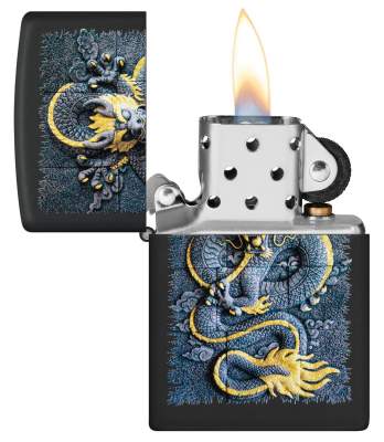 Produktbild: Zippo 60007806 Stone Dragon Feuerzeug offen