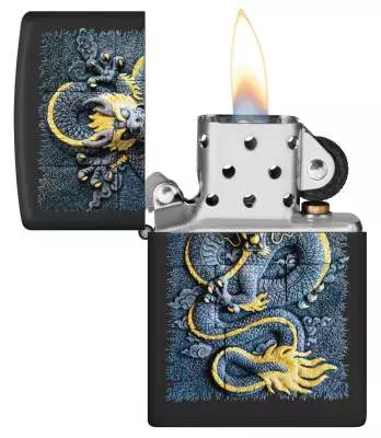 Produktbild: Zippo 60007806 Stone Dragon Feuerzeug offen