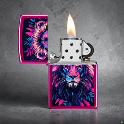 Produktbild: Zippo Candy Raspberry Lion 60007809 Feuerzeug Szene
