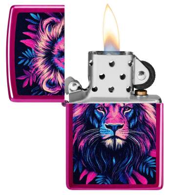 Produktbild: Zippo Candy Raspberry Lion 60007809 Feuerzeug offen
