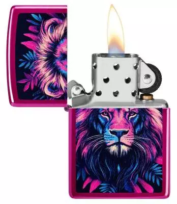 Produktbild: Zippo Candy Raspberry Lion 60007809 Feuerzeug offen