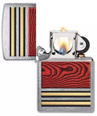 Produktbild: Zippo 60007810 Wodgrain Design Pfeifenfeuerzeug offen