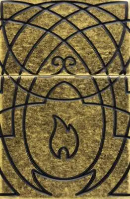 Produktbild: Zippo 60007909 Keltische Flamme Armor Antique Brass MultiCut Frontausschnitt