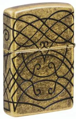Produktbild: Zippo 60007909 Keltische Flamme Armor Antique Brass MultiCut Rückseite