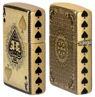 Produktbild: Zippo Ace of Spades Totenkopf Ass Feuerzeug Seiten