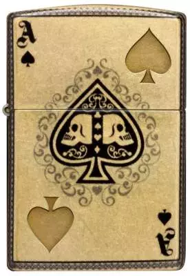 Produktbild: Zippo Ace of Spades Totenkopf Ass Feuerzeug vorne