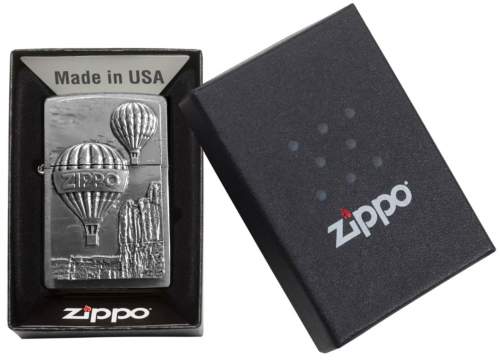 Produktbild: Zippo Aerotstat Ballon Chrom gebürstet Emblem Feuerzeug Verpackung