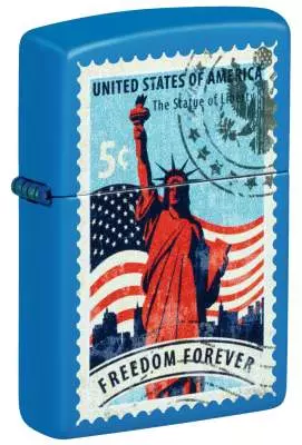Produktbild: Zippo Americana Stamp Sky Blue Feuerzeug 60007545