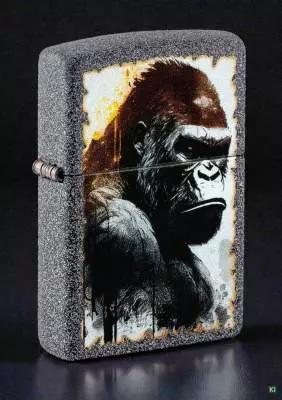 Produktbild: Zippo Angry Gorilla Iron Stone Feuerzeug Szene