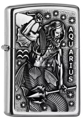Produktbild: Zippo Aquarius Sternzeichen Wassermann Feuerzeug