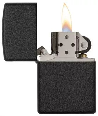 Produktbild: Zippo Black Crackle Basismodell Feuerzeug offen