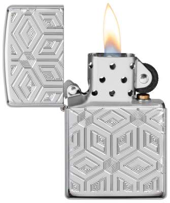 Produktbild: Zippo Boxes Armor Case chrom poliert offen