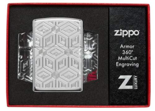 Produktbild: Zippo Boxes Armor Case chrom poliert Verpackung