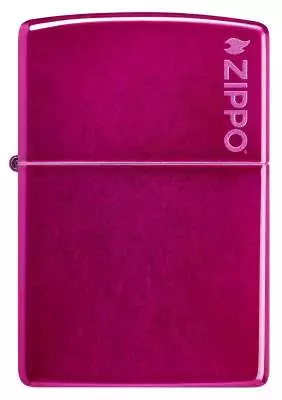 Produktbild: Zippo Candy Raspberry Himbeerrot mit Logo Feuerzeug vorne