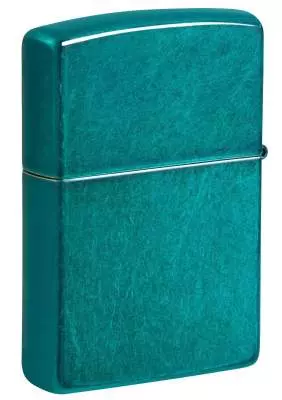 Produktbild: Zippo Candy Teal Blaugrün mit Logo Feuerzeug hinten