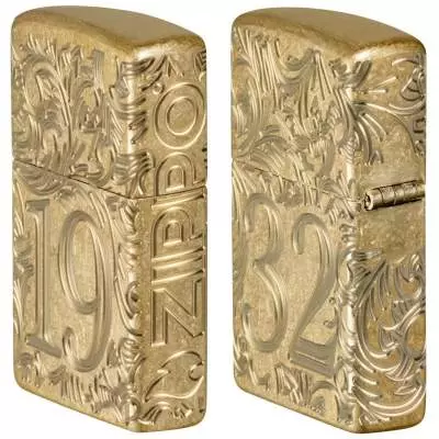 Produktbild: Zippo Flame Armor Case schwarz matt Feuerzeug seitlich