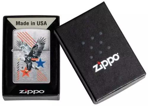 Produktbild: Zippo Eagle and Stars mit Americana-Motiv Feuerzeug Verpackung