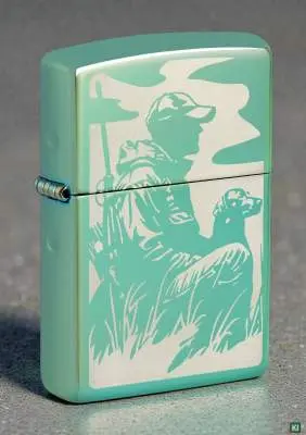 Produktbild: Zippo 60007663 Duck Hunting Entenjäger High Polish Green Laser Engrave Szene