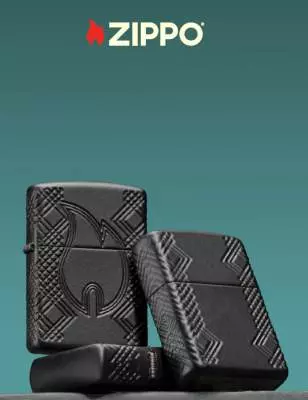 Produktbild: Zippo Flame Armor Case schwarz matt Feuerzeug Werbung