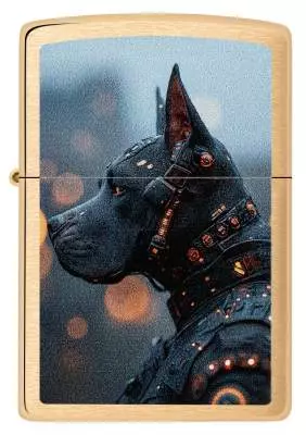 Produktbild: Zippo Futuristic Robo Dog Messing Feuerzeug vorne
