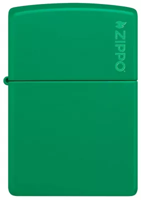 Produktbild: Zippo Golf Green Matte Basismodellmit Zippo Logo Feuerzeug vorne