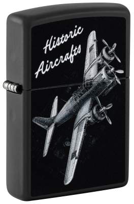 Produktbild: Zippo Historic Aircrafts schwarz matt Feuerzeug 60007558
