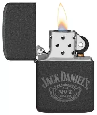 Produktbild: Zippo Jack Daniels No. 7 Black Crackle 1941 Replica Feuerzeug offen